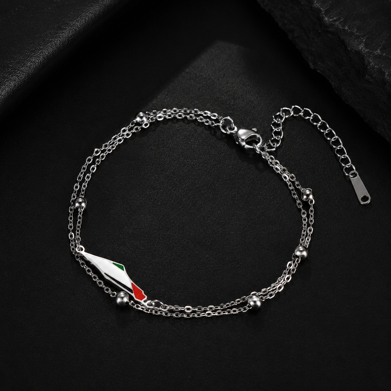 Palestine Map Bracelet