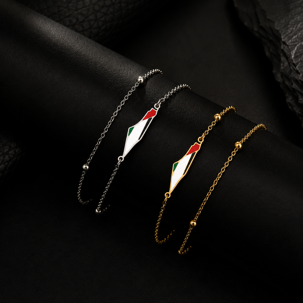 Palestine Map Bracelet