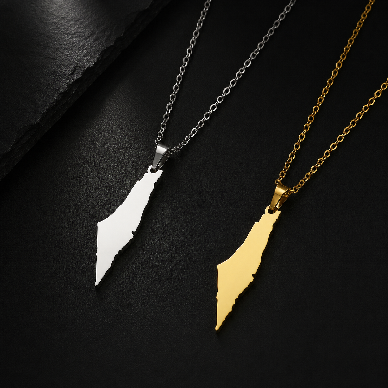 Palestine Map Pendant Necklace