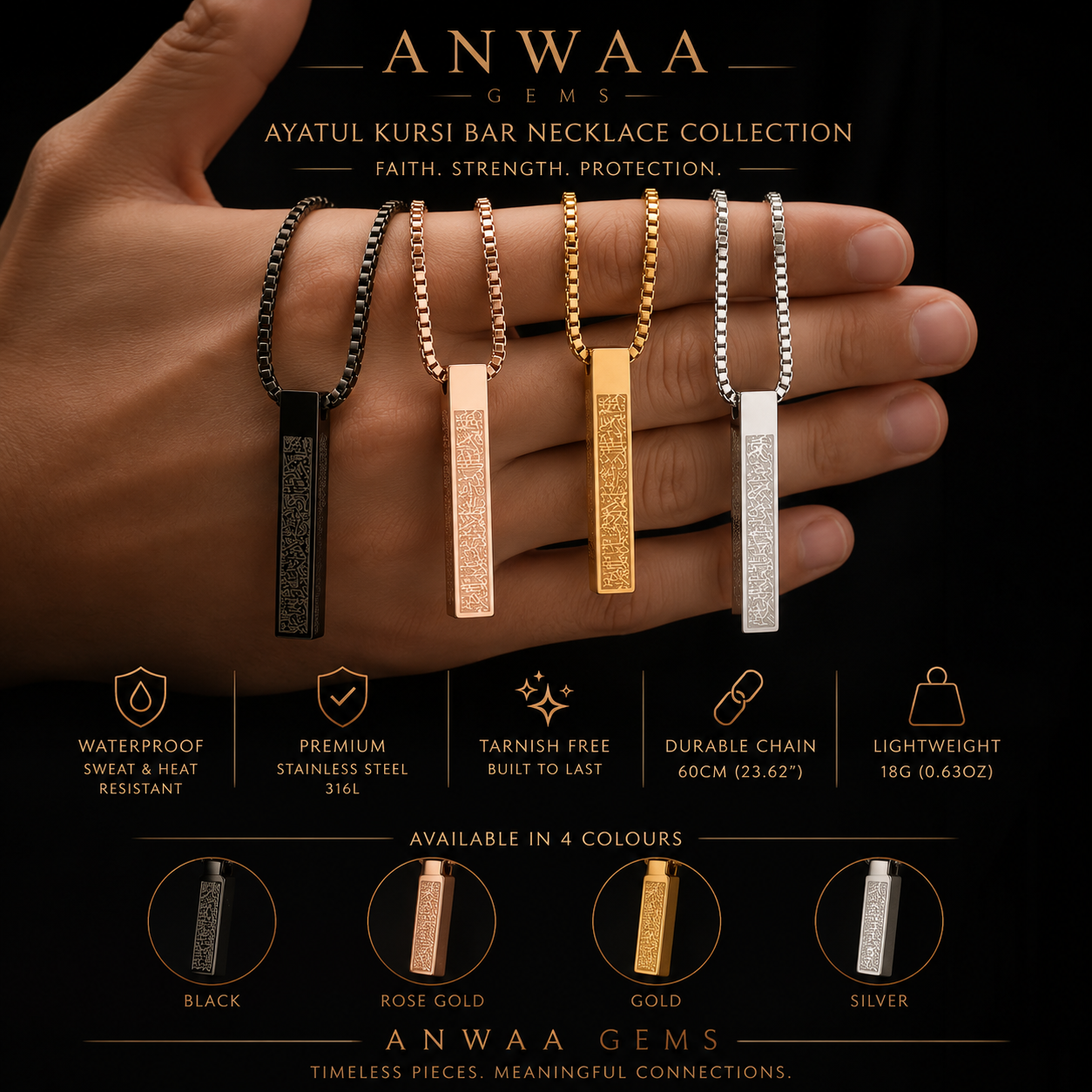 Ayatul Kursi Pendant Necklace