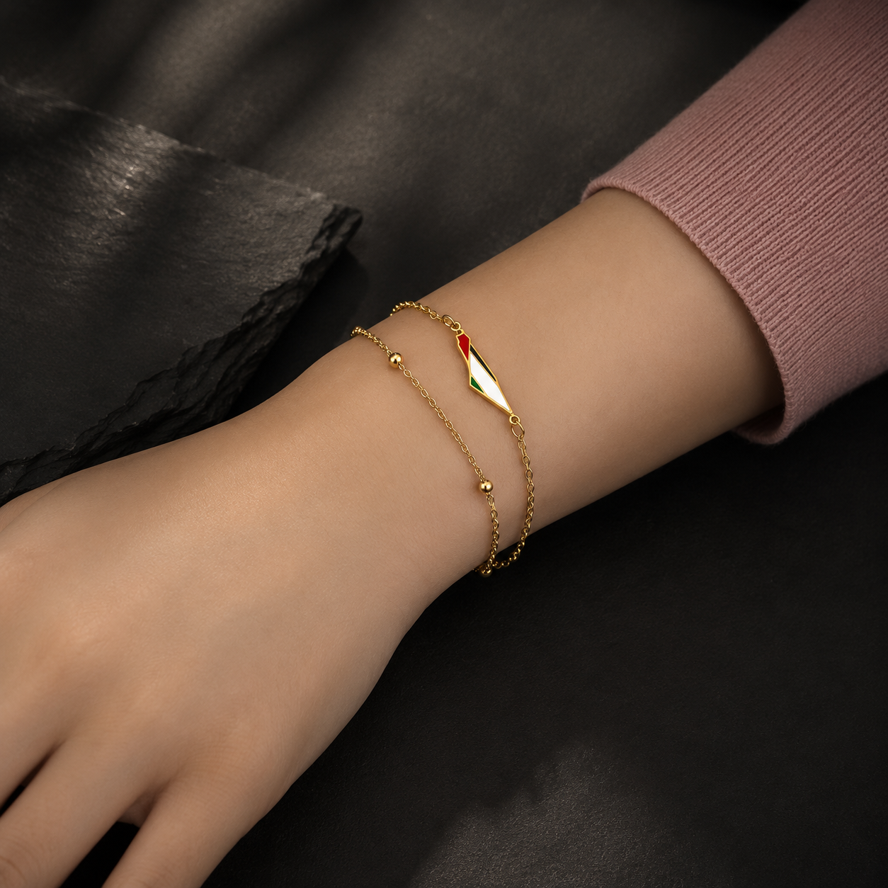Palestine Map Bracelet